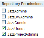 Users with JazzAdmins or JazzProjectAdmins can create programs, projects, and subprojects.