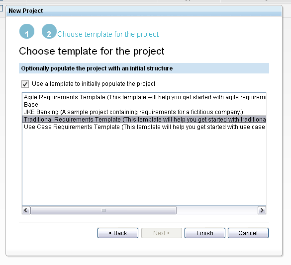 Default project templates
