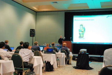 Kai Maetzel speaking at EclipseCon 2008