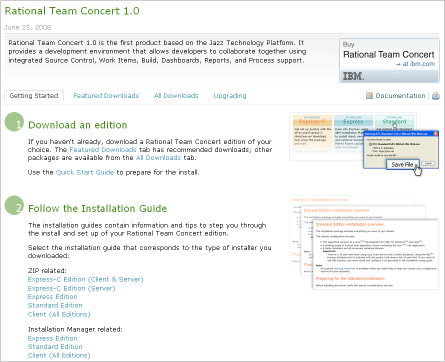 Getting Started download page