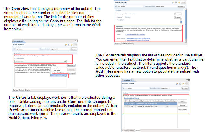 RTC subset editor