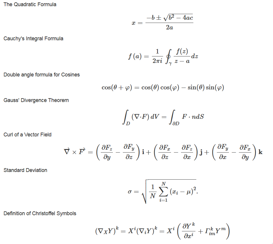 simple math equations