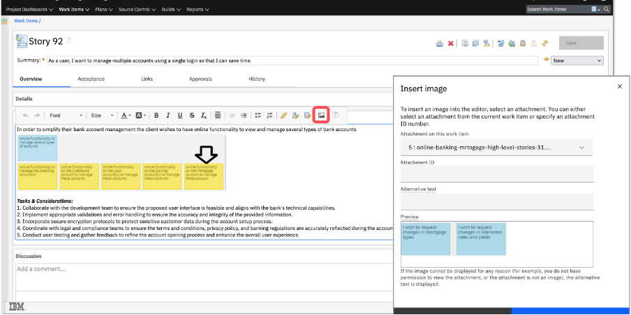Image Inline to Work Item