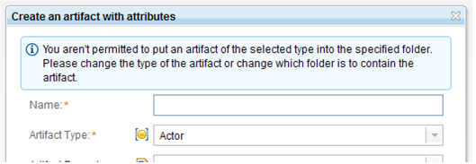 create an artifact with attributes