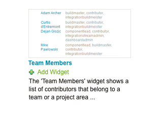 team members widget