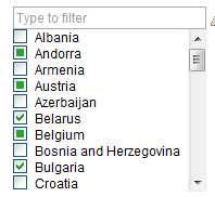 selecting and deselecting values