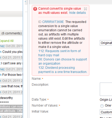 artifacts with multiple values for an artifact