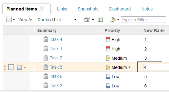 Integer ranking (before)