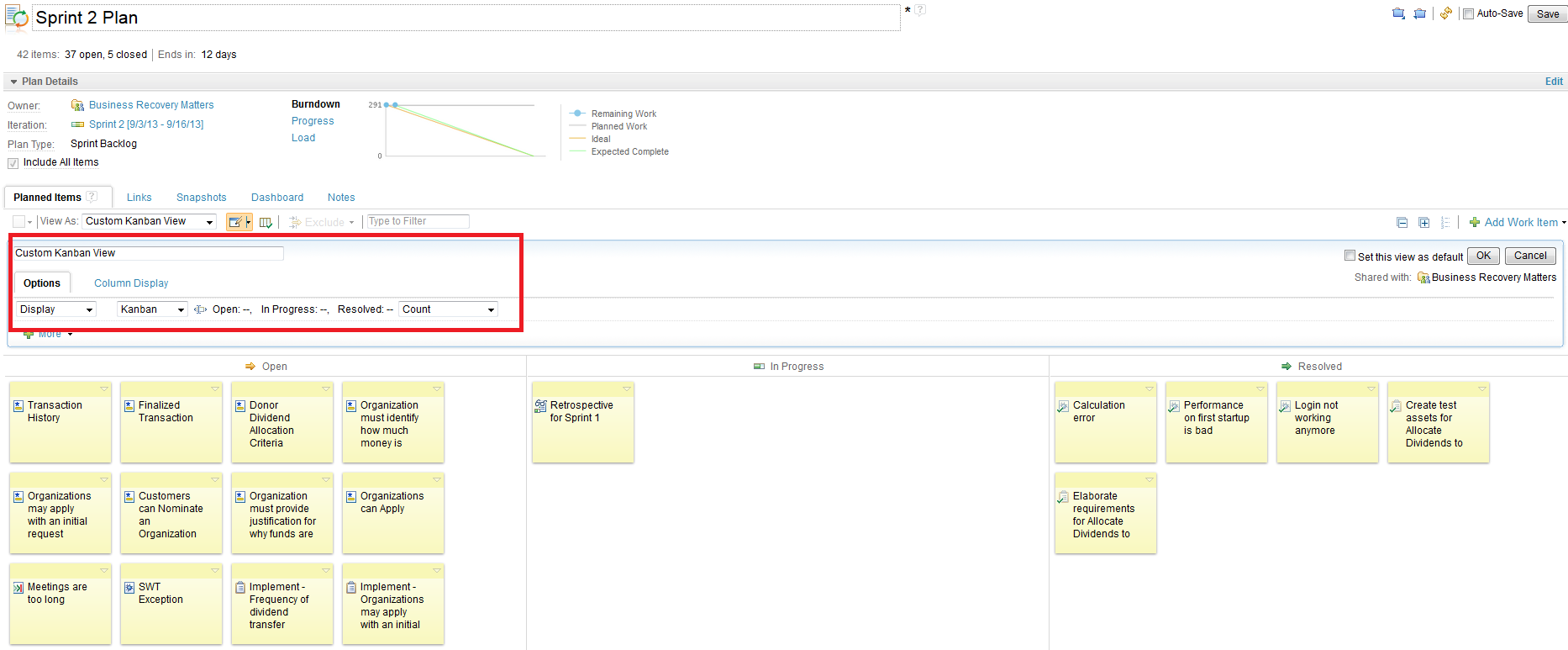 Create a Kanban view