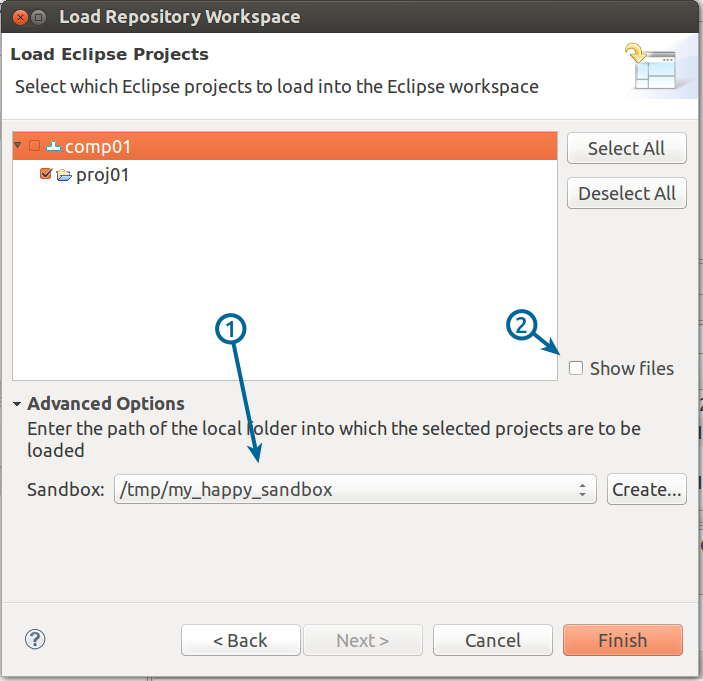 Slight changes to the Eclipse load wizard