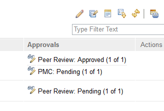Approvals in query results for Web