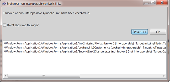Broken symbolic links
