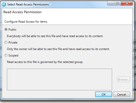 Change Access Dialog