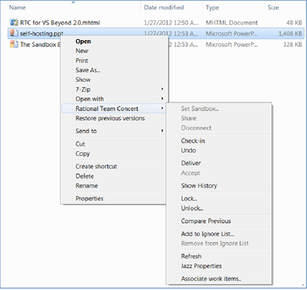 Context menus