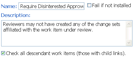 Aspect editor for advisor 'disinterested approvals'