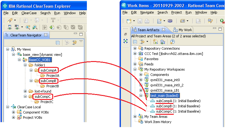 Mapping 3 ClearCase Folders to Jazz SCM Components