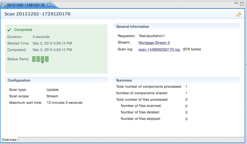 Component Shared in Scan Result