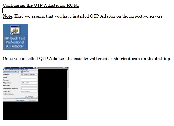 Configuring QTP Adapter Part1