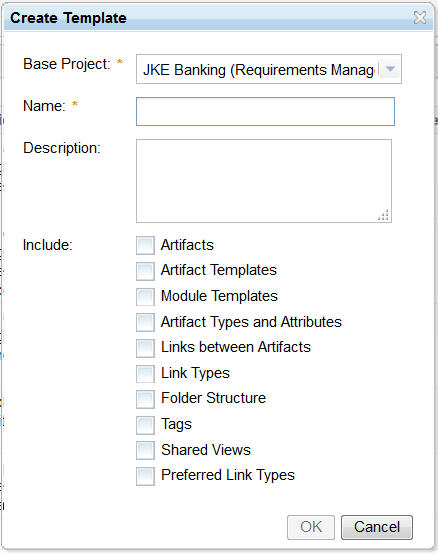 Create Project Template (options)