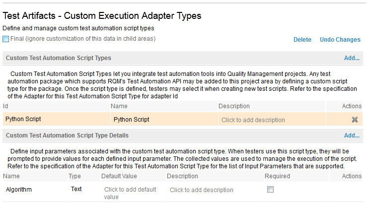 Custom Execution Adapter Types