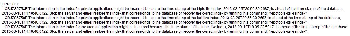 JFS Index Error