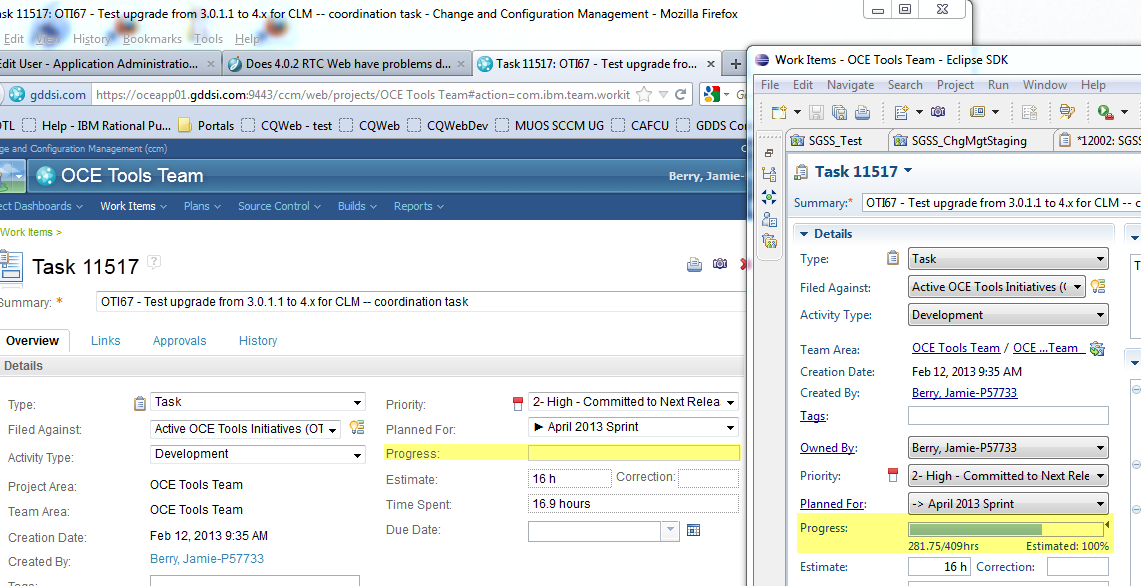 Web vs Eclipse Client presentation