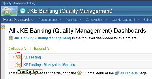 RQM team dashboard