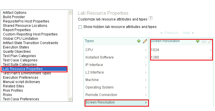 Screen Resolution Values