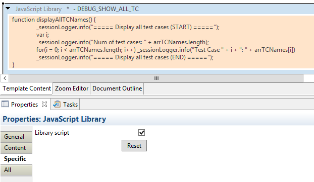 Checked library setting