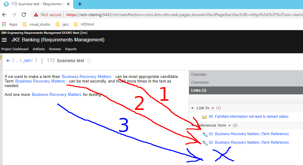 Bind links creating a term reference