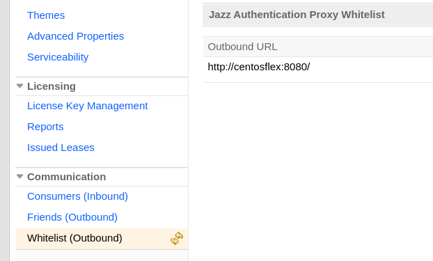 oslc adapter in whitelist