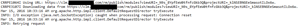 Exception from RPE Console.