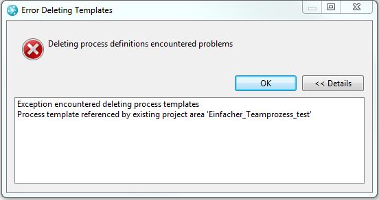 Error deleting Process Template