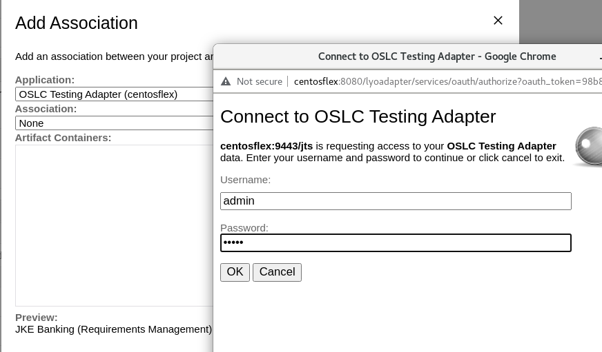 login to adapter