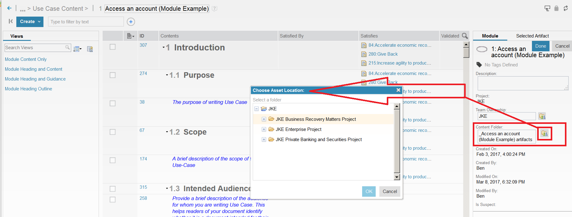 Update DNG module content folder