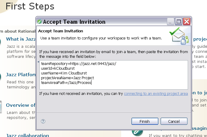 Accept Team Invitation Wizard