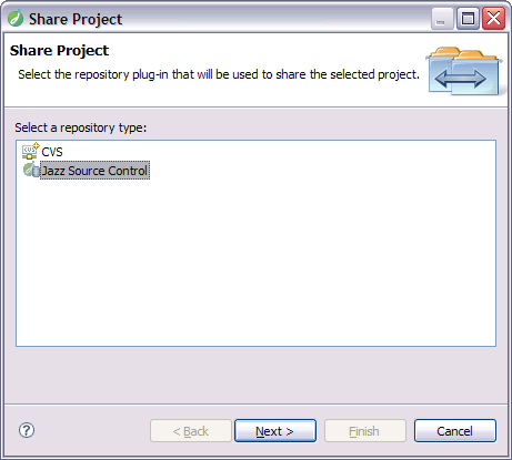 Shared Project with Jazz SCM