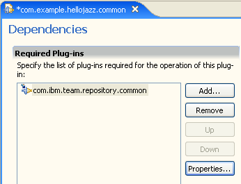 Depend on com.ibm.team.repository.common