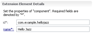 Add detail to components extension