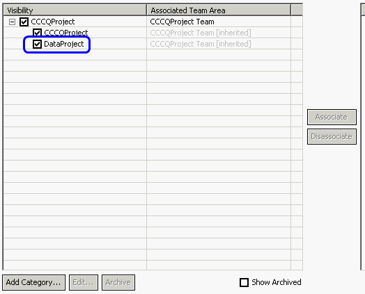 Figure 2: Project record brought over as a Work Item Category in Rational Team Concert