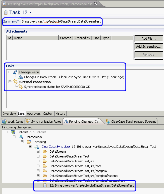 Figure 6: Exception case for Change Set-Work Item association