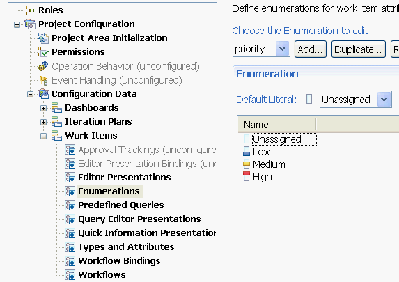 Configuration data