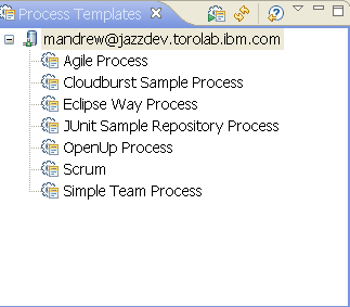 Process template explorer view