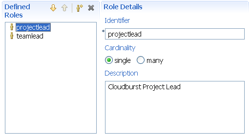 Role definitions (XML)