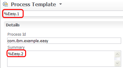Process template editor with translatable template