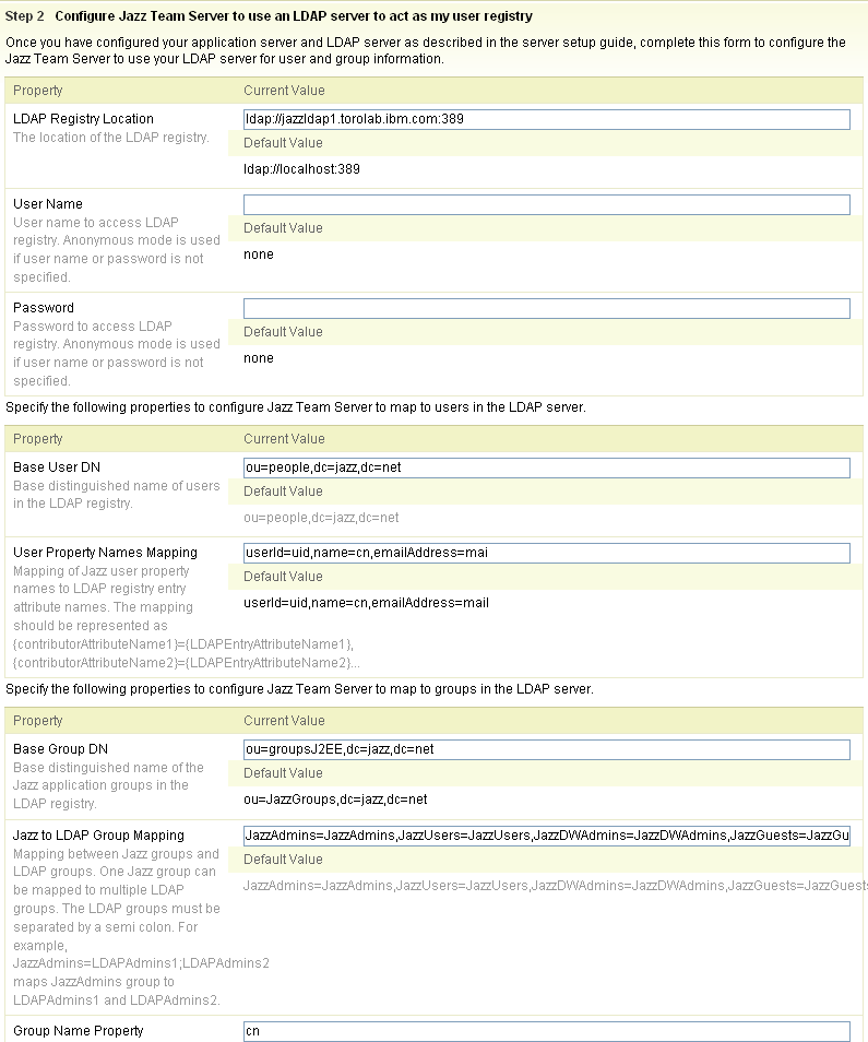 LDAP Configuration Properties