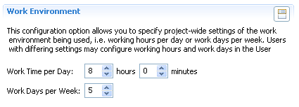 Work Resources Configuration Option