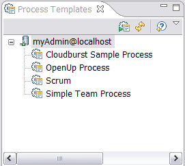 Process template explorer view