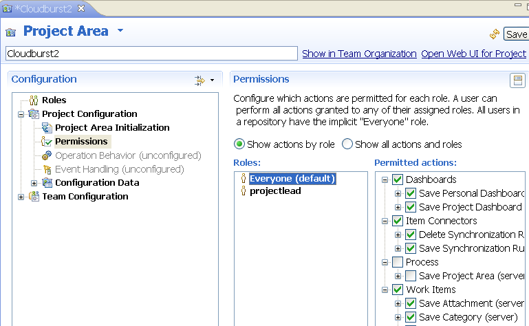 Remove permission from default role