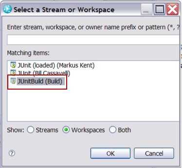 Adding Junit workspace assigned to build user